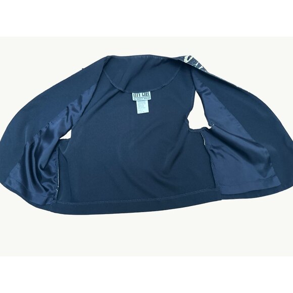 Vintage City Girl By Nancy Bolen Animal Print Vest Size 8 Black Gold Made In USA - Picture 10 of 10